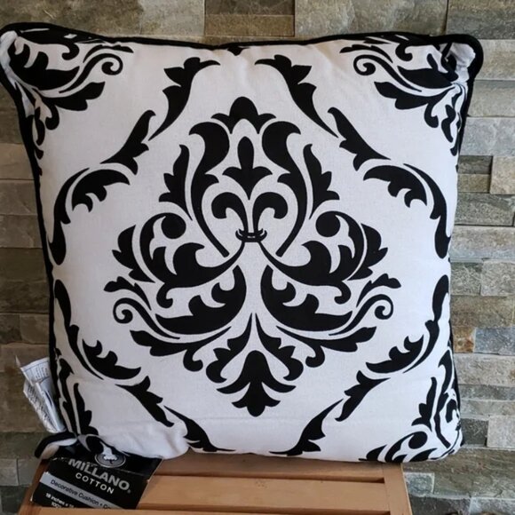 Millano White/Black Decorative Cushion - Picture 2 of 2